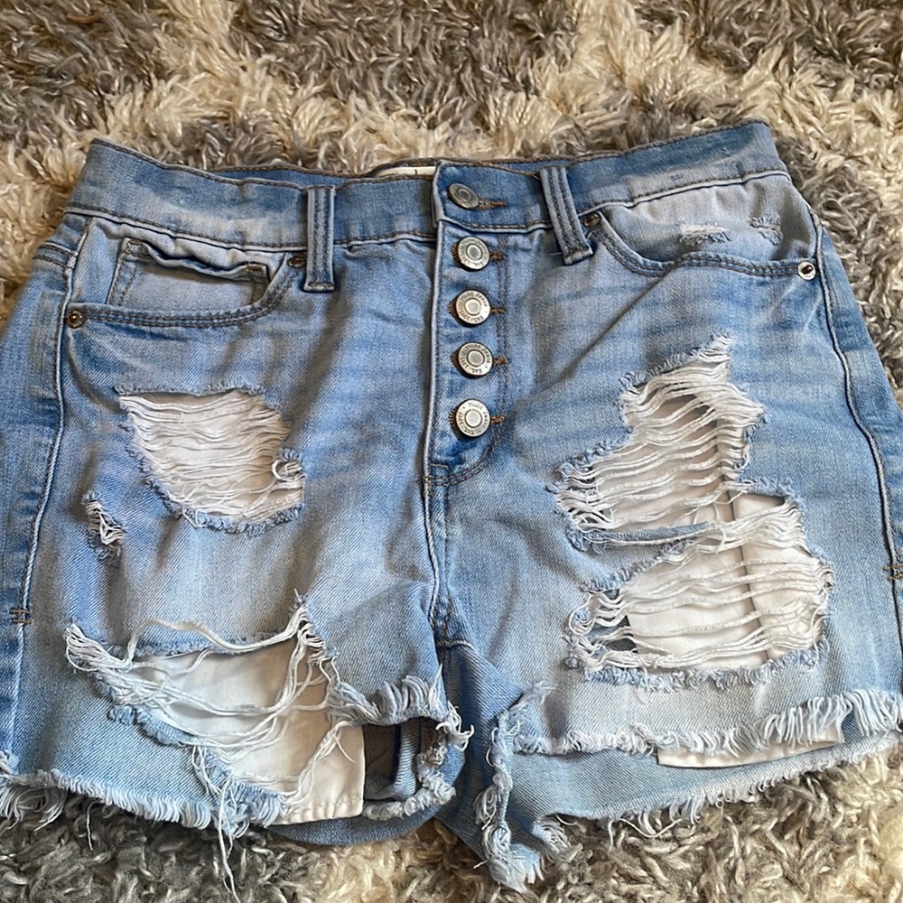 high waisted jean shorts